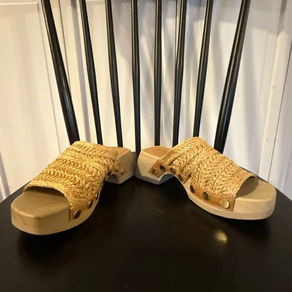Kelsi Dagger Brooklyn woven studded clog sandal 6